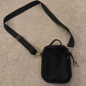 H&M Black Crossbody Bag with Gold Accents